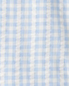 Toddler Boy Gingham Button-Front Shirt Made with Organic Cotton , image 3 of 4 slides