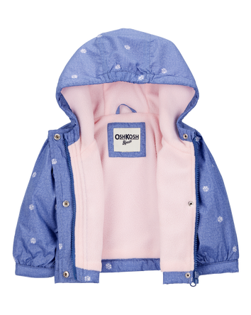 Baby Daisy-Print Chambray Jacket, 
