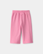 B&eacute;b&eacute; fille - Pantalon de sport &agrave; jambe large en jersey bouclette - Rose, image 2 sur 3 diapositives