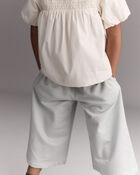 Toddler Girl Wide-Leg Drape Pant - Light Blue, image 5 of 7 slides