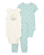 Baby Boy 3-Piece Bus Little Character Set®- Blue/White, image 1 of 4 slides
