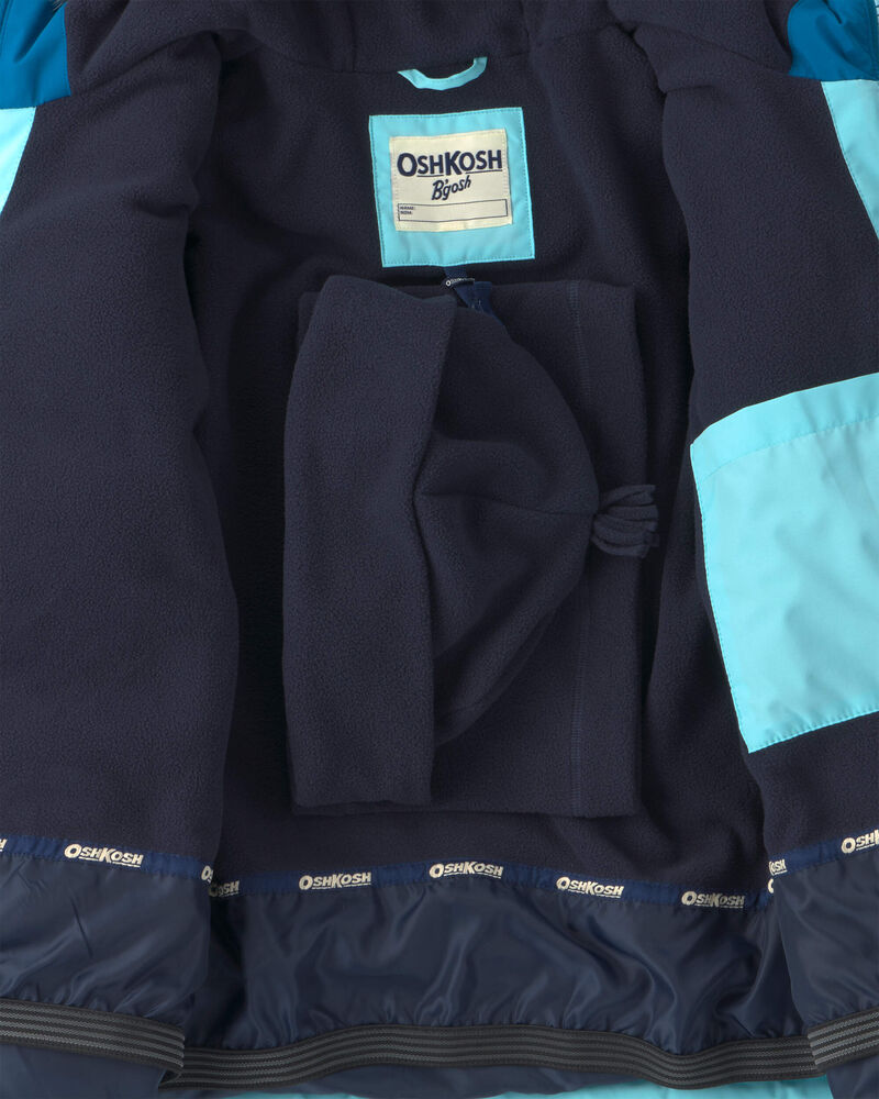 Girls 2 Piece Puffer  Snowsuit- Blue, image 5 of 13 slides