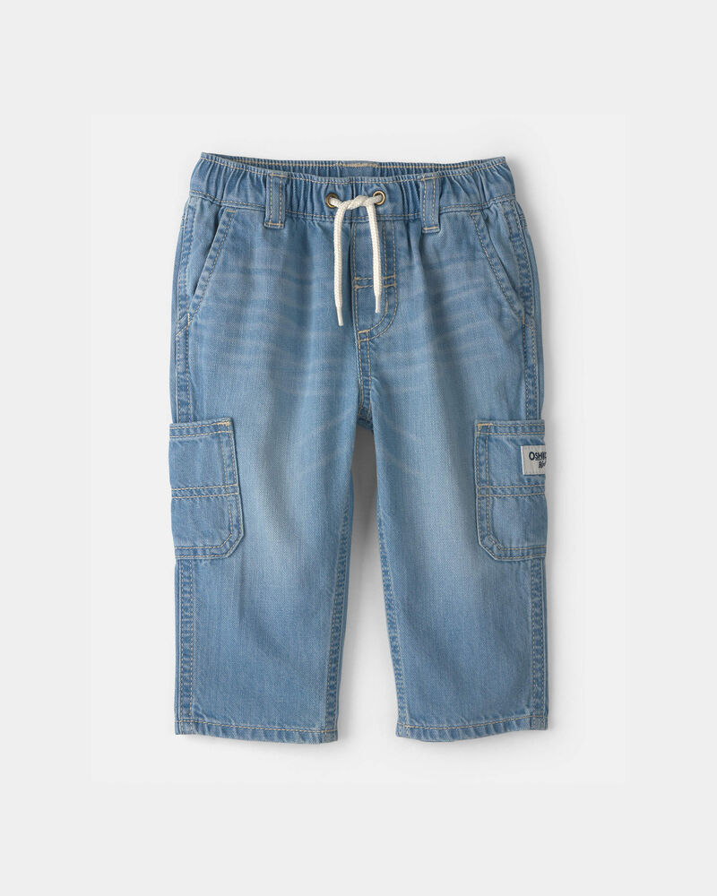 Baby Boy Wide-Leg Carpenter Jeans - Medium Wash, image 1 of 5 slides