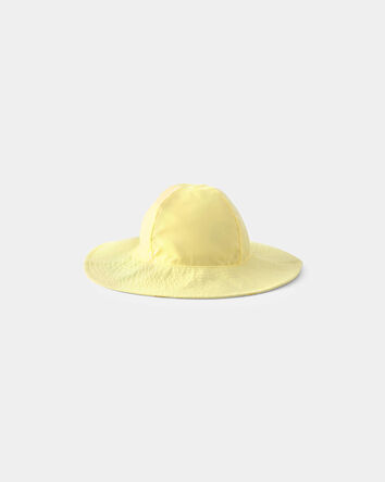 B&eacute;b&eacute; fille - Chapeau de soleil r&eacute;versible, coquillages - Jaune, 