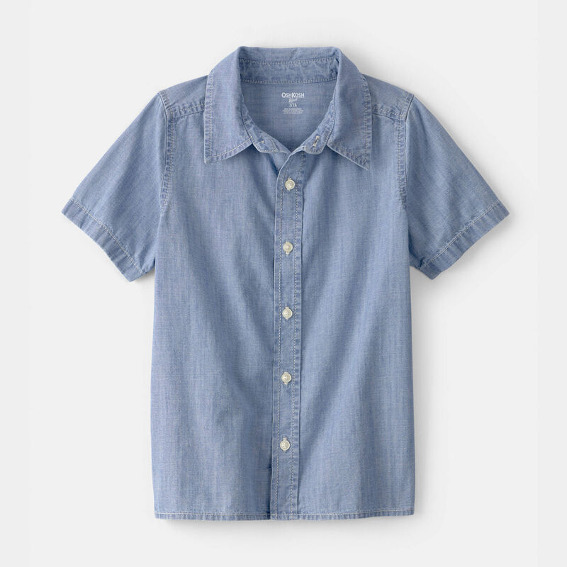 Chemise OshKosh Manches Longues à Carreaux Pour Garçon Taille 8 - Occasion Portée Une Fois