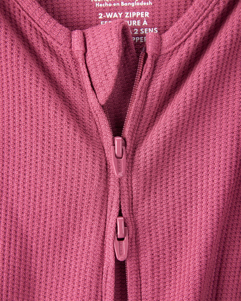 Baby Girl PurelySoft Long-Sleeve Sleeper- Pink, image 6 of 8 slides