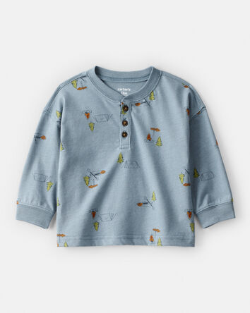 Baby Boy Camping Long-Sleeve Tee - Blue, 