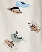 Toddler Boy Long-Sleeve Pullover Sweatshirt - Cream, image 2 of 3 slides