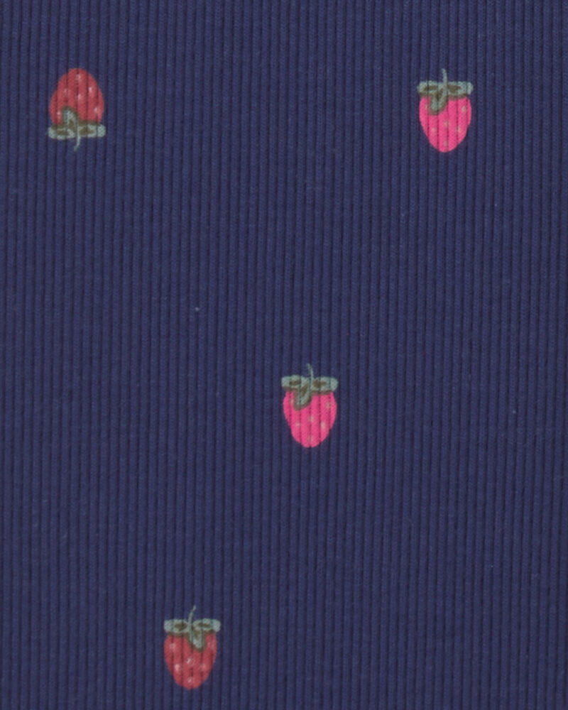 Toddler Girl 2-Piece 'Sweet & Kind' Strawberry Fleece Long-Sleeve Top & Pant Set - Navy Blue, image 5 of 6 slides