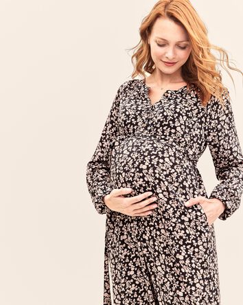 Adult Women's Maternity Woodland Button-Front Dress, 