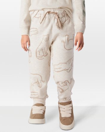 Toddler Pull-On Animal Print Fleece Pants, 