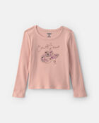 Toddler Girl Long-Sleeve Top - Pink, image 1 of 3 slides