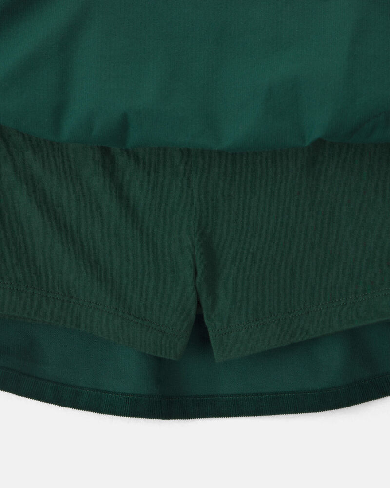 Toute-petit fille - Jupe-short en velours c&ocirc;tel&eacute; avec n&oelig;ud &ndash; Vert, image 2 sur 3 diapositives