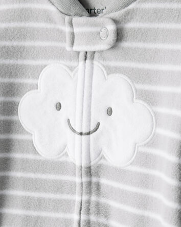 Baby Cloud Print Loose Fit Sleeper - Grey, 