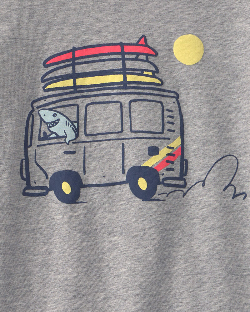 Toddler Boy Cruising Shark Graphic Tee - Grey, image 2 of 3 slides