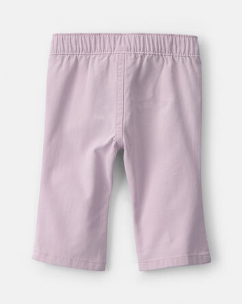 B&eacute;b&eacute; fille - Pantalon jambe droite &agrave; poches festonn&eacute;es - Mauve, 