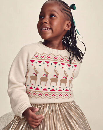 Girls Pleated Metallic Skirt - Gold, 