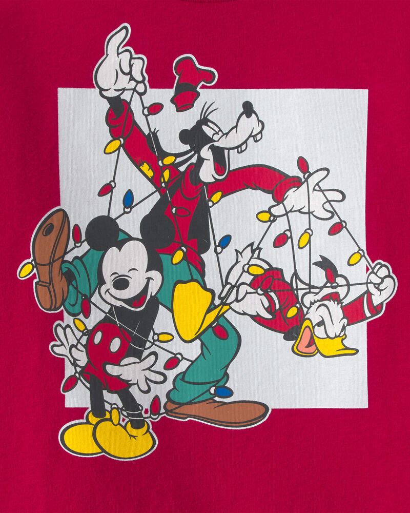 Tout-petit gar&ccedil;on - T-shirt manches longues &agrave; imprim&eacute; Disney&copy; Mickey Mouse de No&euml;l - Rouge, image 2 sur 2 diapositives