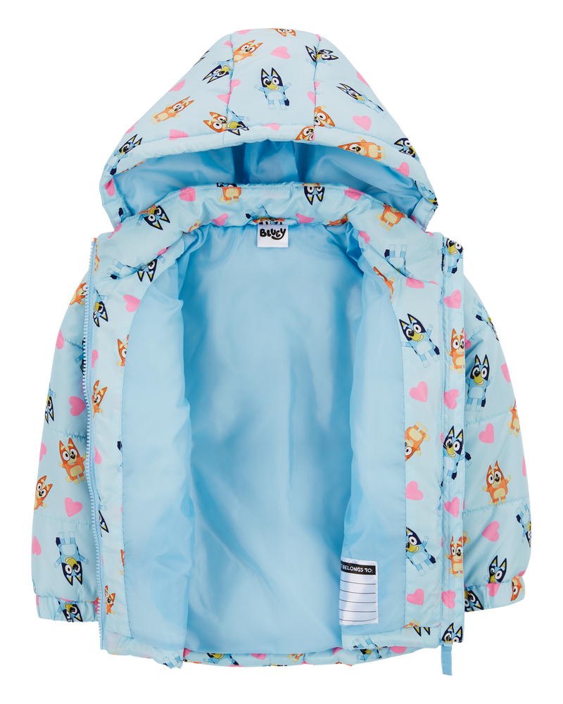 Toddler Bluey Puffer Jacket, image 2 of 3 slides