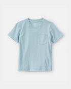 Toddler Solid Pocket T-Shirt - Blue, image 1 of 3 slides