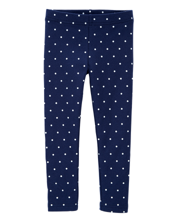 Toddler Girl Cotton Polka Dot Stretch Leggings, 