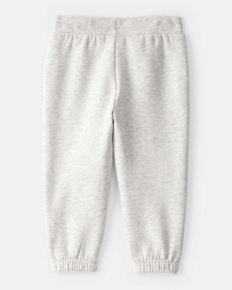Baby Girl Cotton Joggers - Grey, image 2 of 4 slides