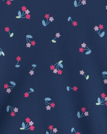 Girls Floral Active Tank Top - Navy, 
