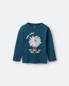 Toddler Boy Squish Character Long-Sleeve Relaxed Graphic Tee - Deep Teal, image 5 of 7 slides