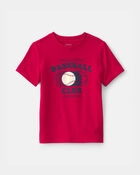 Toddler Boy 'Baseball Club' Graphic Tee - Red, image 1 of 3 slides