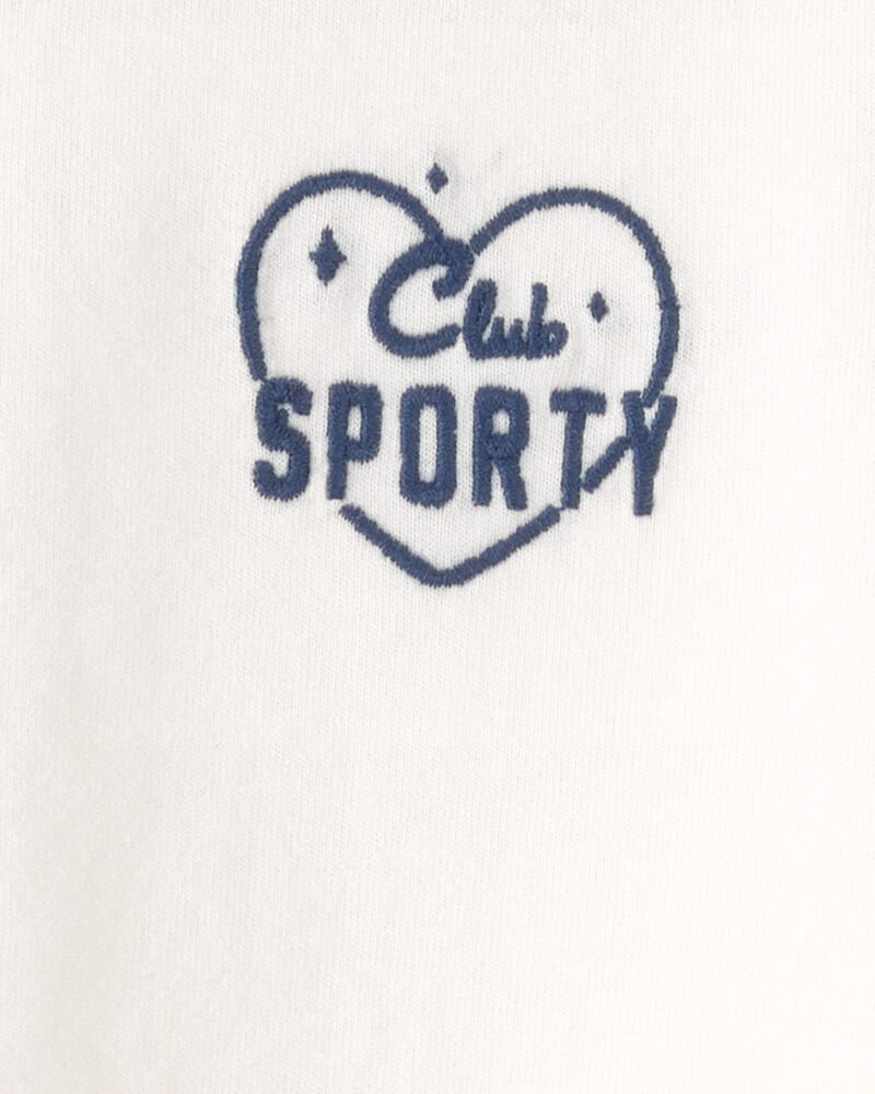 Toddler Girl 'Club Sporty' Top - Ivory, image 3 of 4 slides