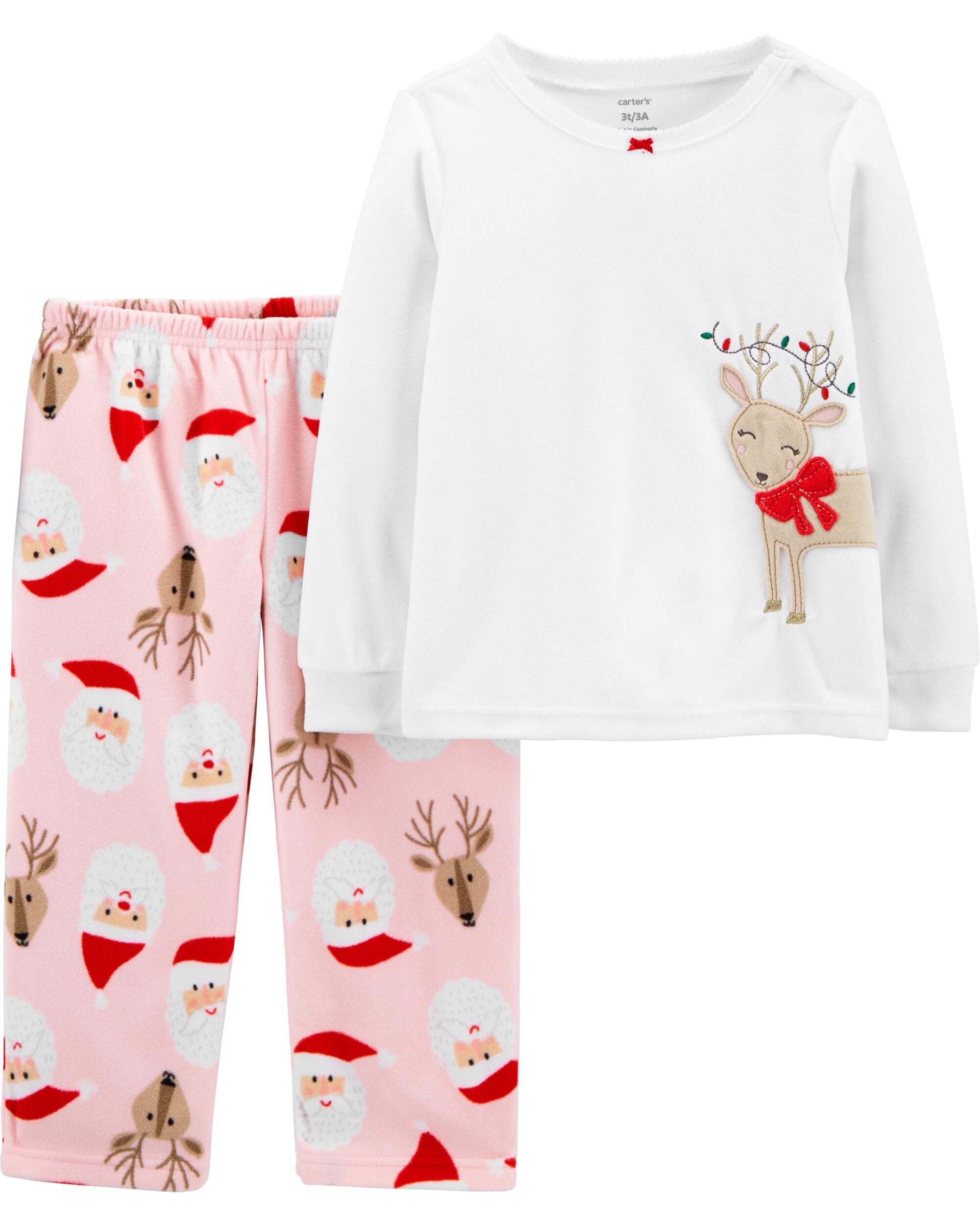 Carters christmas fleece discount pajamas