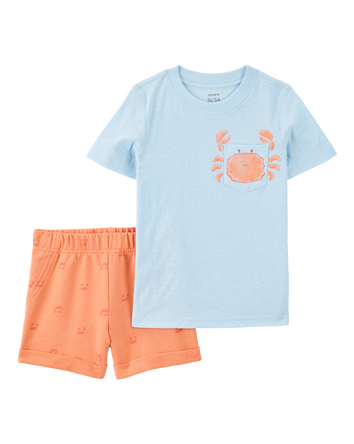 Toddler Crab 2-Piece Short Set, 