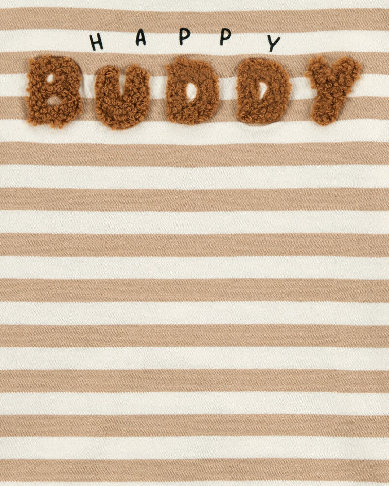 Baby Boy 3-Piece Striped Outfit Set - Brown, image 2 of 4 slides