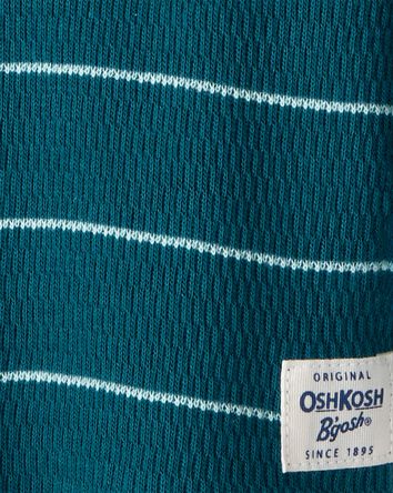 Baby Striped Long-Sleeve Hooded Top - Blue, 