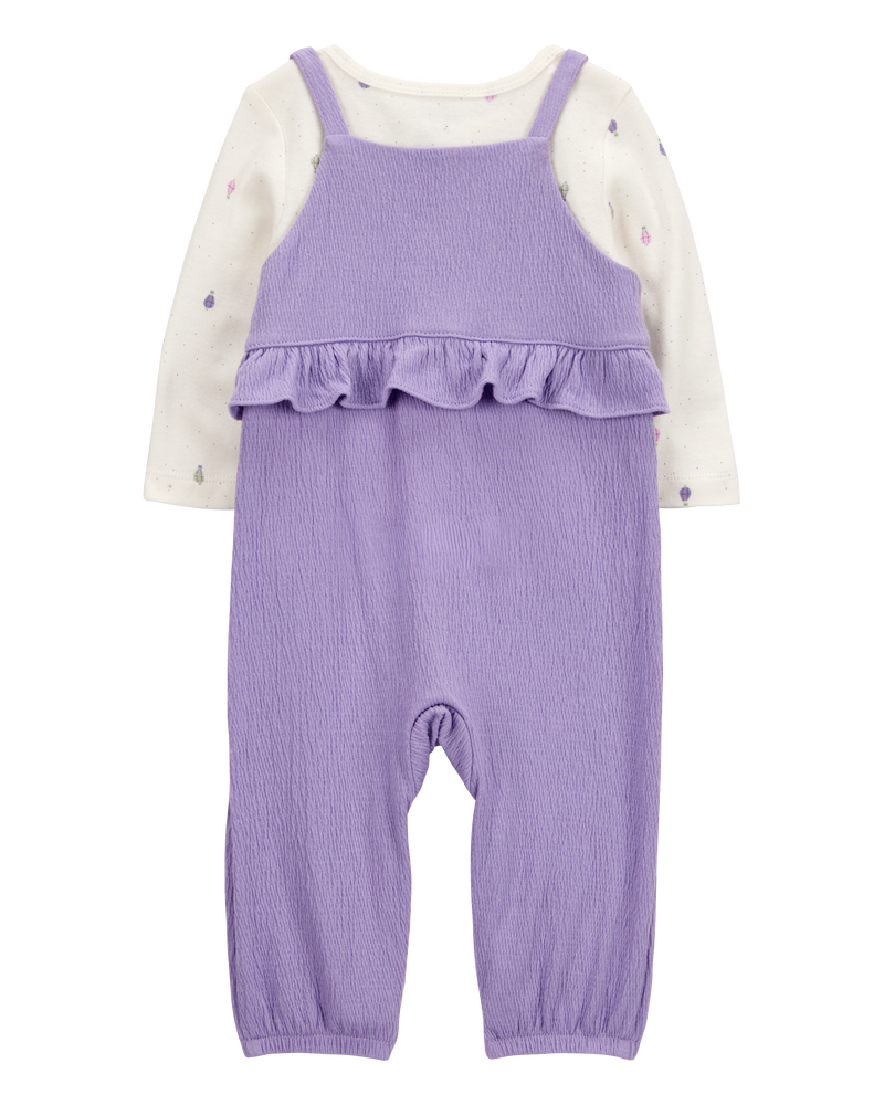 Baby 2-Piece Long-Sleeve Tee & Coverall Set, image 2 of 6 slides
