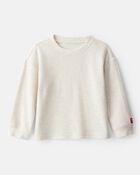 Toddler Long-Sleeve Crewneck Sweatshirt - Cream, image 1 of 4 slides