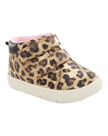  Every Step&reg; First Walker Cheetah Print High-Top Sneakers, 