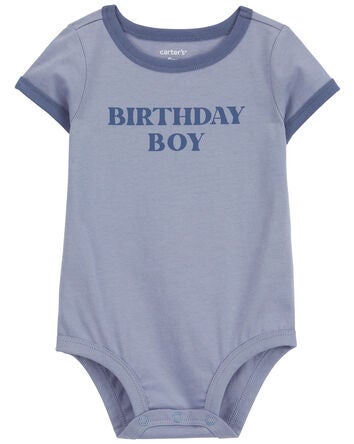Baby Birthday Boy Bodysuit, 
