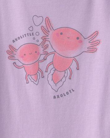 Filles - T-shirt &agrave; imprim&eacute; d&rsquo;axolotl - Mauve, 
