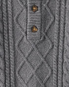 Tout-petit garçon - Pull à manches longues en tricot torsadé - Gris, image 2 sur 2 diapositives
