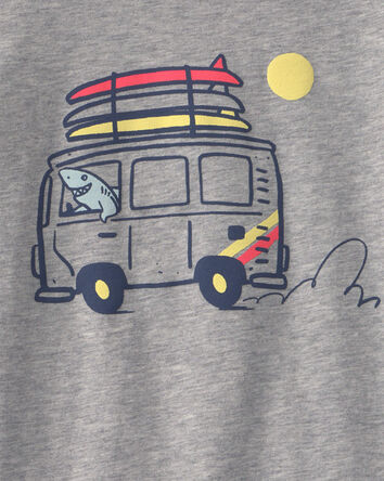 Toddler Boy Cruising Shark Graphic Tee - Grey, 