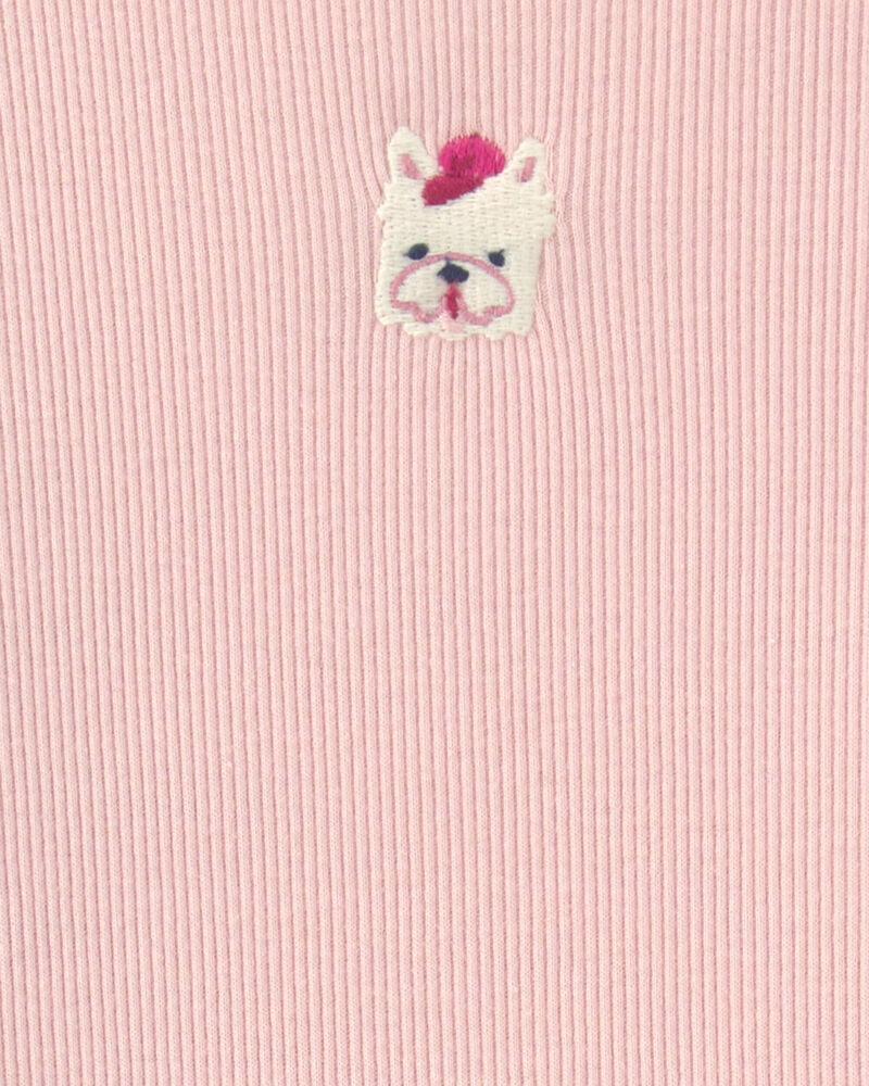 Toddler Girl Dog Long-Sleeve Top - Pink, image 2 of 3 slides