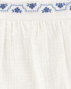 Enfant en bas âge Robe à manches volantées - Blanc, image 3 sur 4 diapositives