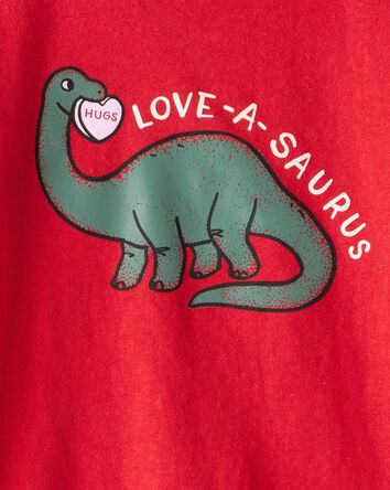 Toddler Boy Dinosaur Long-Sleeve Graphic Tee - Red, 