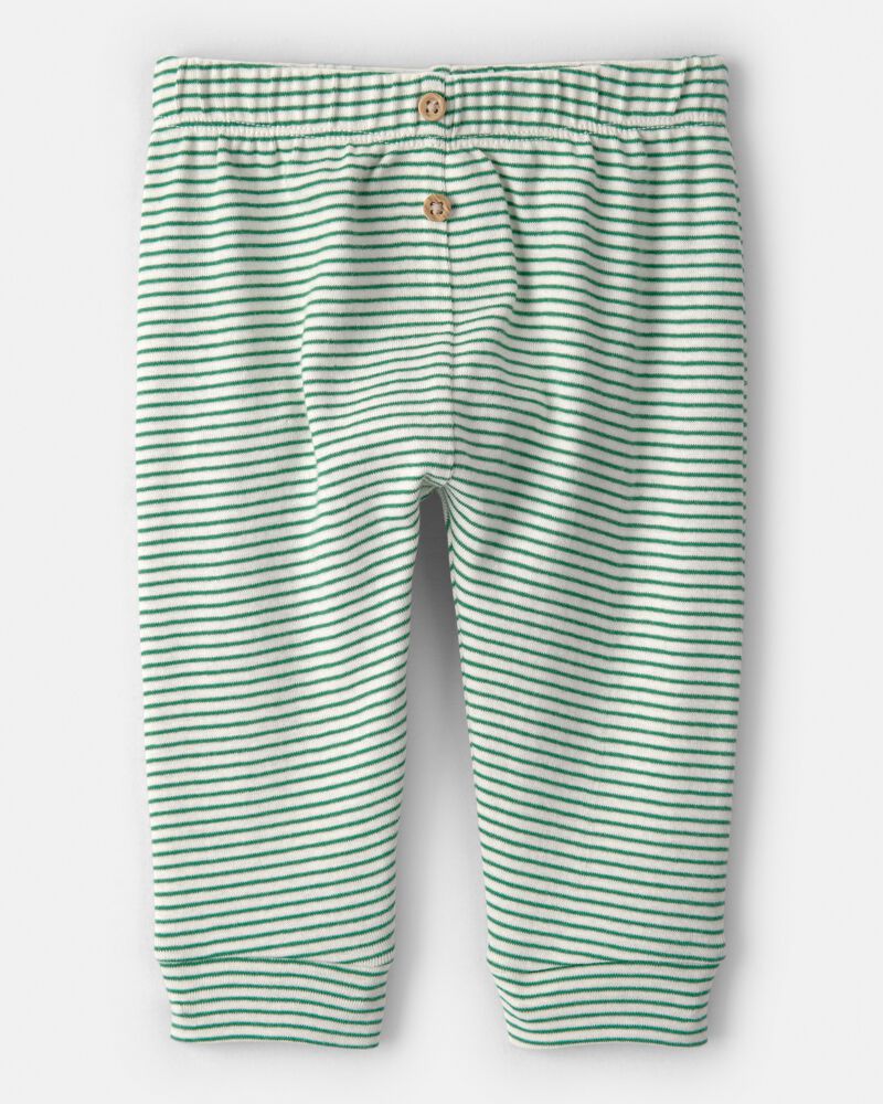B&eacute;b&eacute; - Ensemble 2 pi&egrave;ces cache-couche &agrave; manches longues ray&eacute; et pantalon de la Saint-Patrick &ndash; Vert/Blanc, image 3 sur 6 diapositives