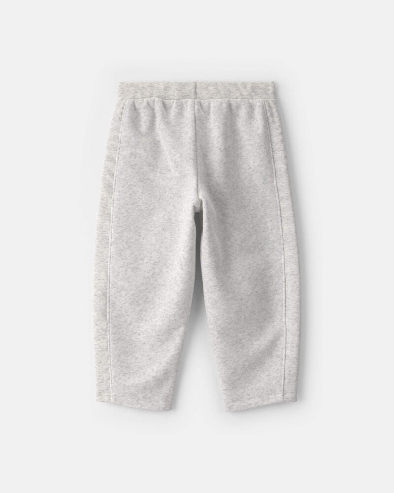 Toddler Girl Fleece Joggers - Grey, image 2 of 5 slides