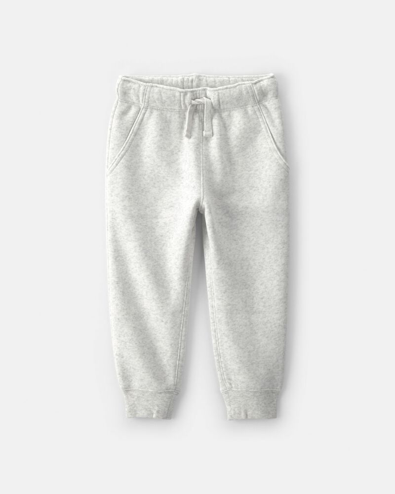 Toddler Boy Fleece Joggers - Grey, image 1 of 4 slides