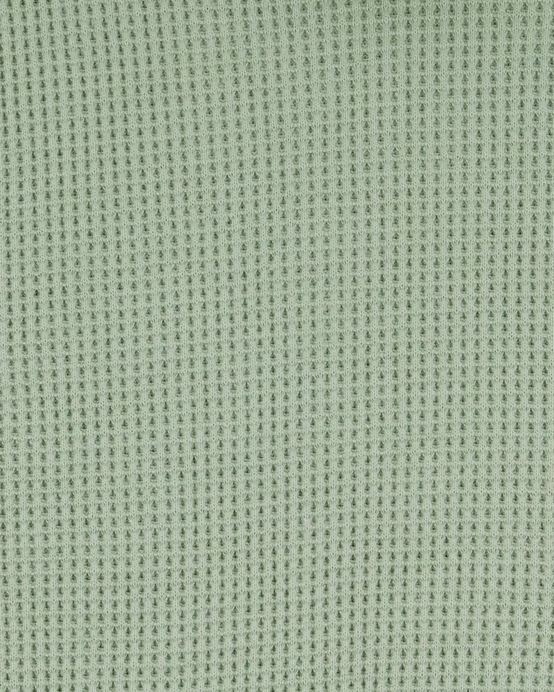 Toddler Waffle Knit Hooded Pullover - Olive, image 2 of 3 slides