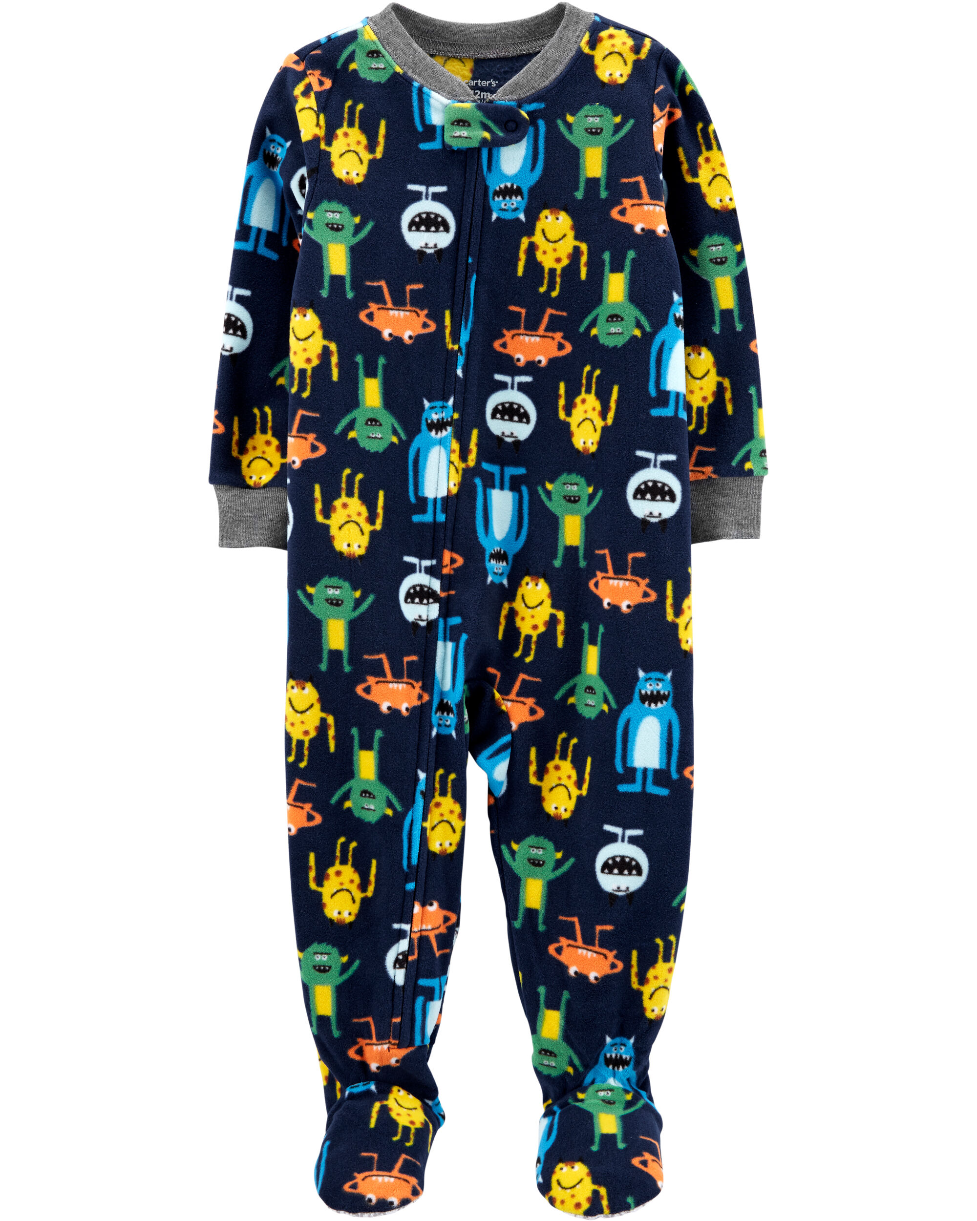 carters one piece fleece pajamas