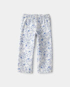 Tout-petit fille - Pantalon &agrave; jambe large, floral - Bleu/Blanc, image 2 sur 3 diapositives